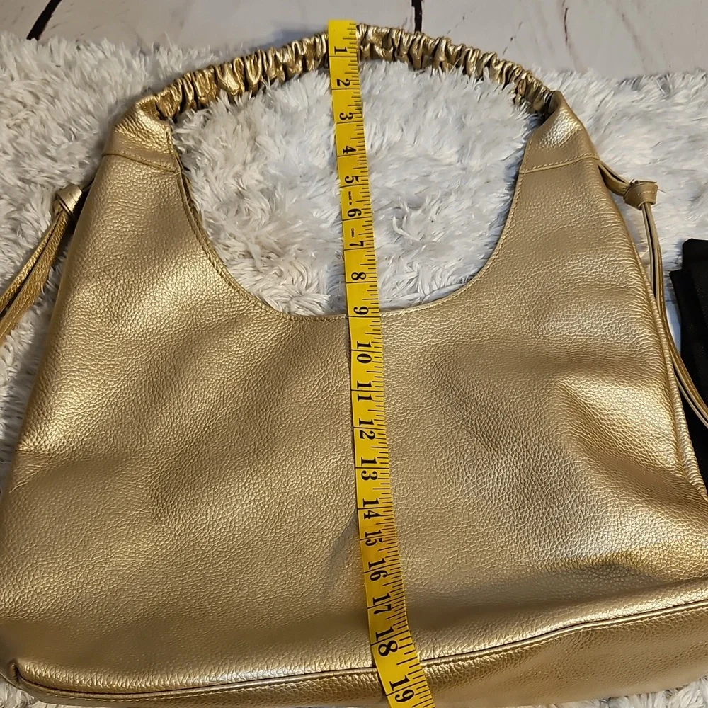 Laggo Leather Gold Bella Hobo Bag‎ NWOT
